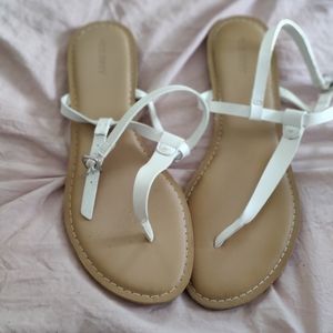 White sandals